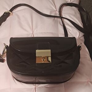 Source Unknown Black Mini Bag with Gold Accent